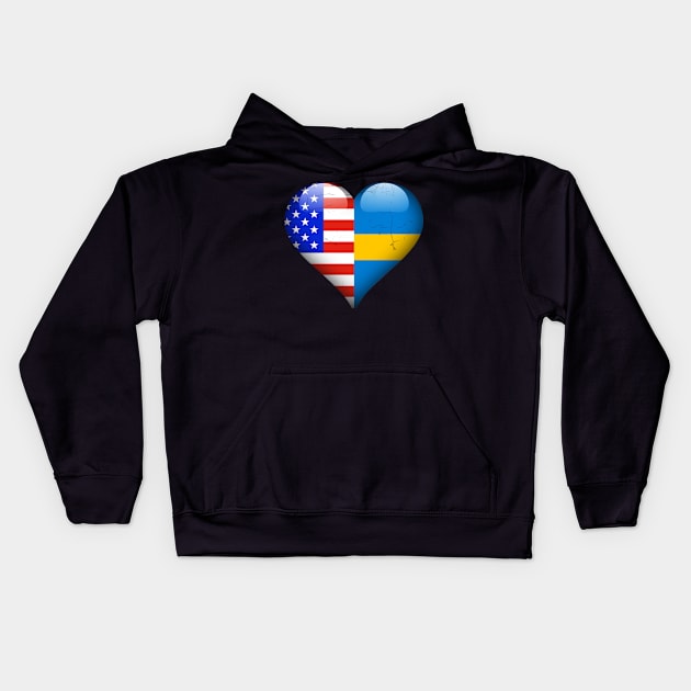 Half American Half Swedish - Gift for Swedish From Sweden Kids Hoodie by Country Flags